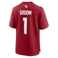 A.Cardinals Number #1 Groom Cardinal Game Stitched Football American Jersey