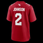 A.Cardinals #2 Will Johnson Cardinal Team Game Stitched Football American Jersey