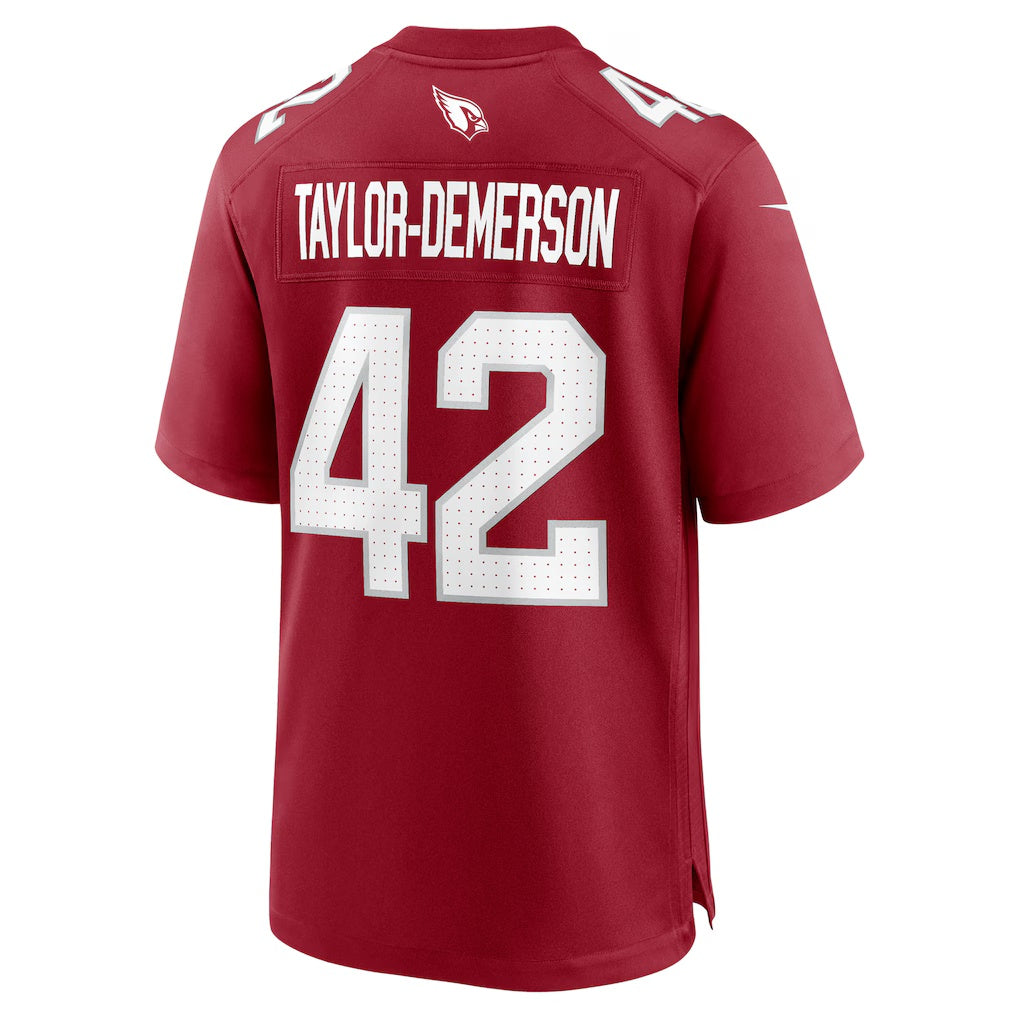 A.Cardinals #42 Dadrion Taylor-Demerson Cardinal Team Game Stitched Football American Jersey