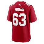 A.Cardinals #63 Evan Brown Cardinal Team Game Stitched Football American Jersey