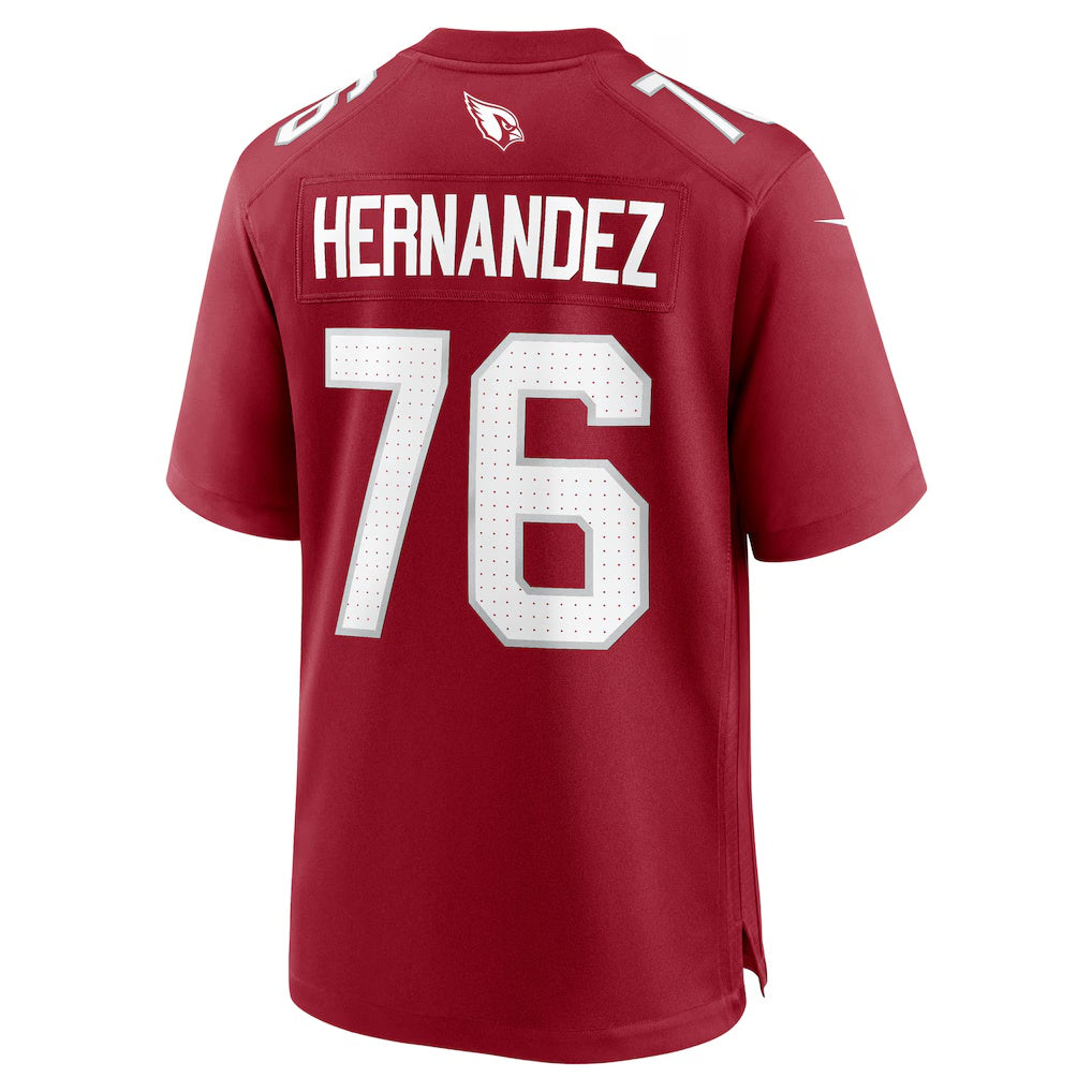 A.Cardinals #76 Will Hernandez Cardinal Team Game Stitched Football American Jersey