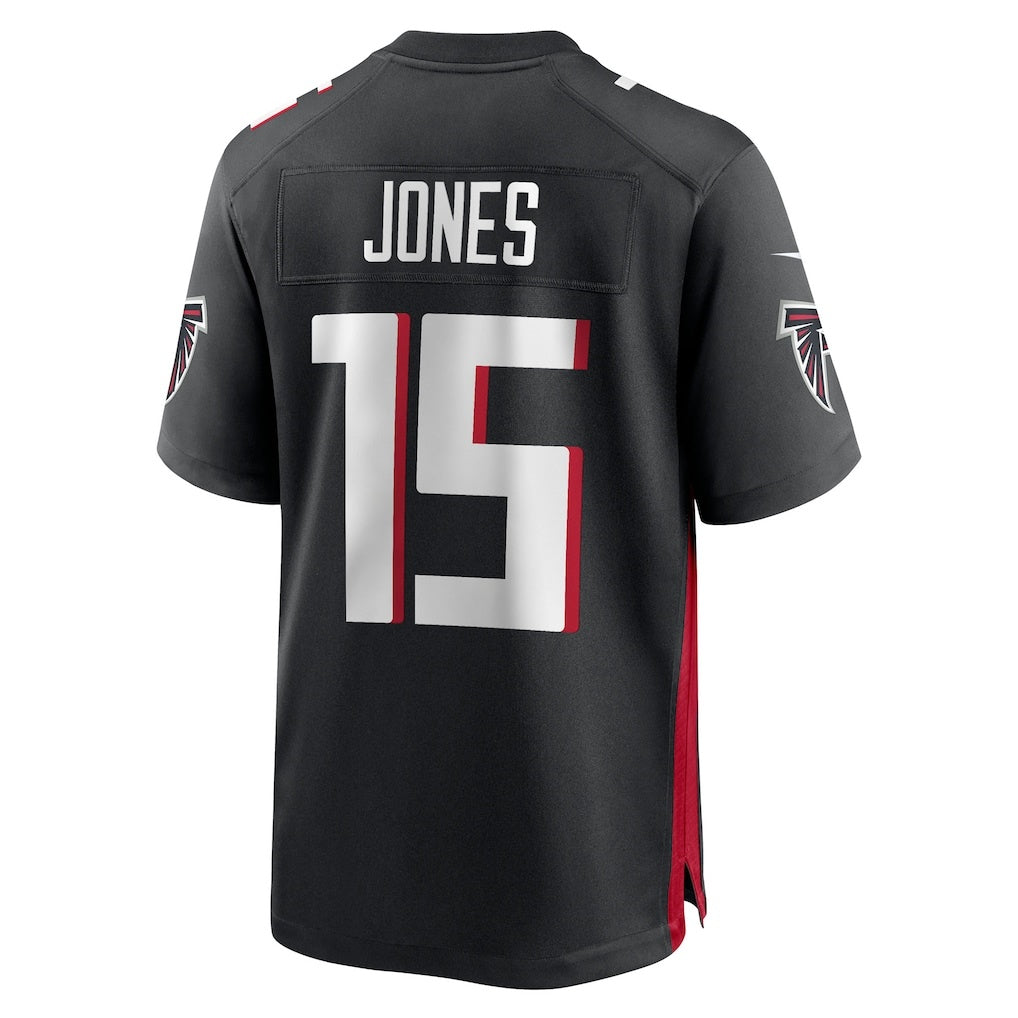 A.Falcons #15 Emory Jones Black Team Game Stitched Football American Jersey