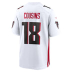 A.Falcons #18 Kirk Cousins White Game Player Stitched Football American Jersey