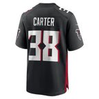 A.Falcons #38 Nathan Carter Black Team Game Stitched Football American Jersey