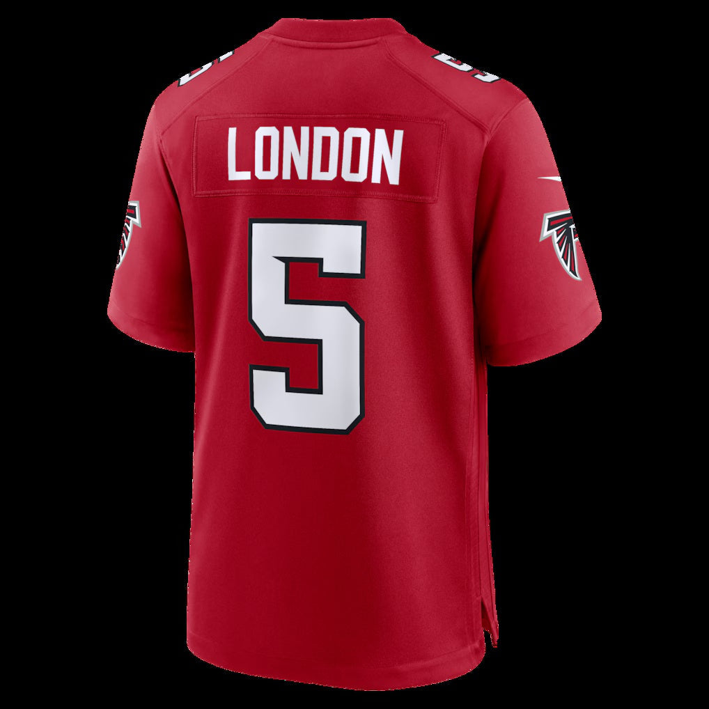 A.Falcons #5 Drake London Red Game Stitched Football American Jersey