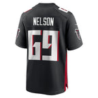 A.Falcons #69 Jack Nelson Black Team Game Stitched Football American Jersey