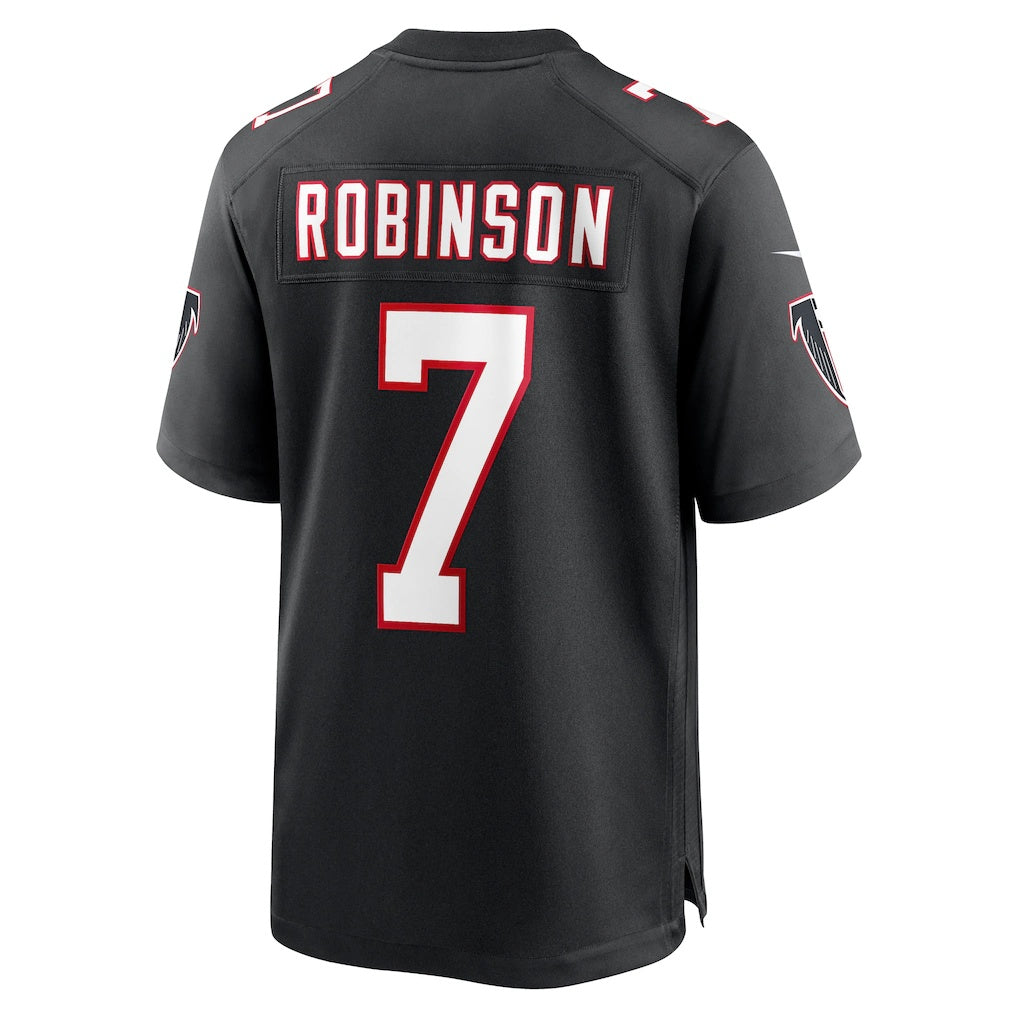 A.Falcons #7 Bijan Robinson Black Throwback Game Stitched Football American Jersey