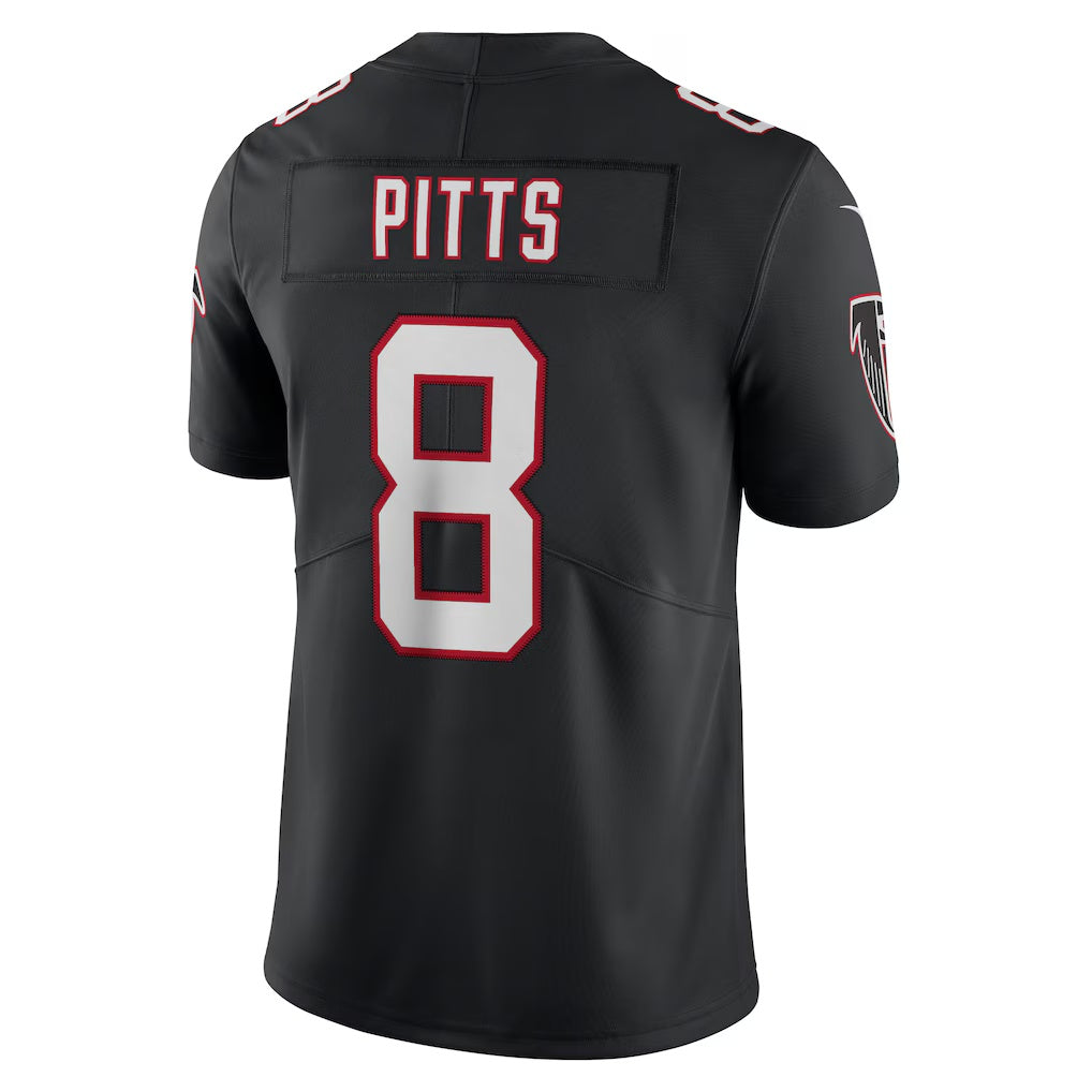 A.Falcons #8 Kyle Pitts Black Alternate Vapor Limited Stitched Football American Jersey