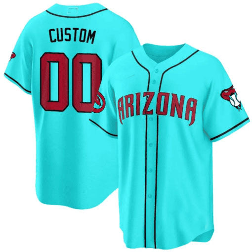 Arizona Diamondbacks 2024 Cool Base Custom Jersey V2 â€?Teal 2 Baseball Jersey