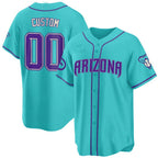 Arizona Diamondbacks 2024 Teal Purple Custom Jersey â€?All Stitched-Teal Baseball Jersey