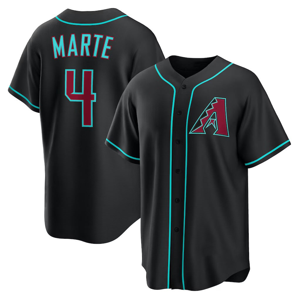 Arizona Diamondbacks #4 Ketel Marte Black Alternate Replica Baseball Jersey