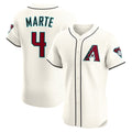 Arizona Diamondbacks #4 Ketel Marte Cream Home Elite Baseball Jersey
