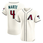 Arizona Diamondbacks #4 Ketel Marte Cream Home Elite Baseball Jersey