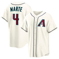Arizona Diamondbacks #4 Ketel Marte Cream Home Replica Baseball Jersey