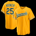 Athletics #25 Brent Rooker Gold Alternate Stadium Jersey
