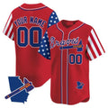 Atlanta Braves 2024 Independence Day Vapor Premier Limited Custom Jersey V2 â€?Red Baseball Jersey