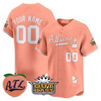 Atlanta Braves Atliens & Peach Vapor Premier Limited Custom Jersey â€?All Stitched-Peach Baseball Jersey