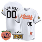 Atlanta Braves Atliens & Peach Vapor Premier Limited Custom Jersey –White Baseball Jersey