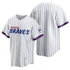 Atlanta Braves Blank 2021 White City Connect Stitched Baseball Jersey