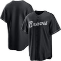 Atlanta Braves Blank Black Lights Out Limited Stitched Baseball Jersey
