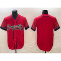Atlanta Braves Blank Red City Connect Cool Base Stitched Baseball Jersey