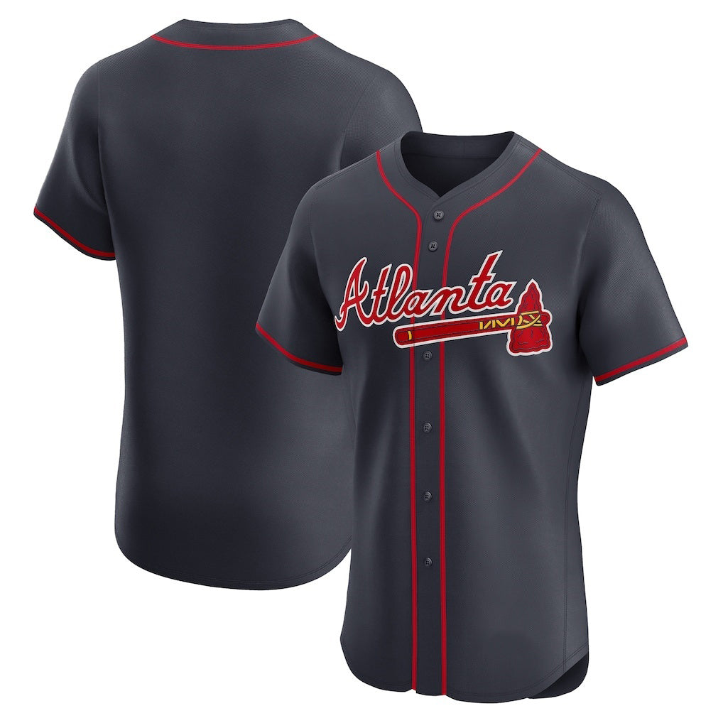 Atlanta Braves Navy Alternate Elite Baseball Jersey