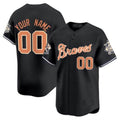 Atlanta Braves Peaches nâ€?Cream Vapor Premier Limited Custom Jersey â€?Black Baseball Jersey