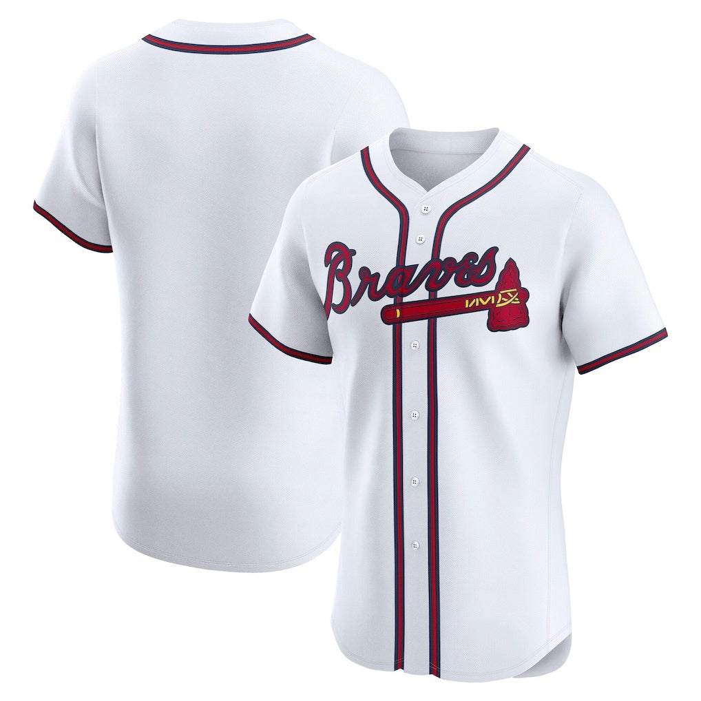 Atlanta Braves White Home Elite Baseball Jersey