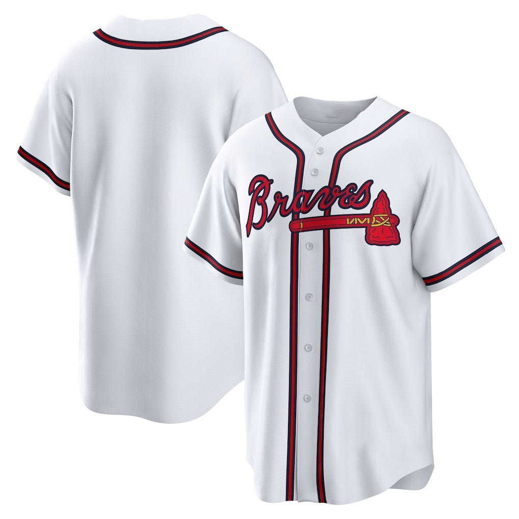 Atlanta Braves White Home Replica Team Baseball Jersey