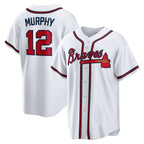 Atlanta Braves #12 Sean Murphy White Replica Player Baseball Jersey