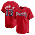 Atlanta Braves #13 Ronald Acuña Jr. Red Alternate Limited Player Baseball Jersey