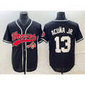 Atlanta Braves #13 Ronald Acuna Jr Black Cool Base Stitched Baseball Jersey