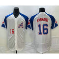 Atlanta Braves #16 Travis dArnaud Number White 2023 City Connect Flex Base Stitched Baseball Jersey