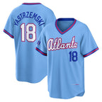 Atlanta Braves #18 Mike Yastrzemski Powder Blue 2026 City Connect Stadium Baseball Jersey