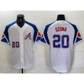 Atlanta Braves #20 Marcell Ozuna Number White 2023 City Connect Flex Base Stitched Baseball Jersey
