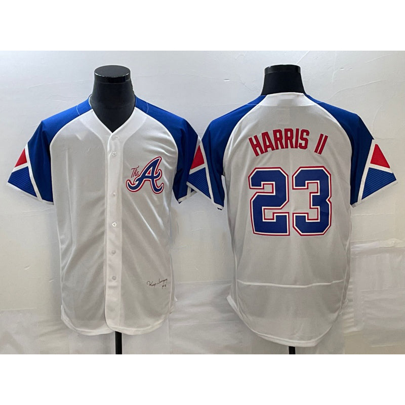 Atlanta Braves #23 Michael Harris II White 2023 City Connect Flex Base Stitched Baseball Jersey