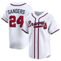 Atlanta Braves #24 Deion Sanders White Limited Player Baseball Jersey