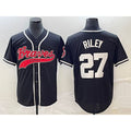 Atlanta Braves #27 Austin Riley Black Cool Base Stitched Baseball Jersey