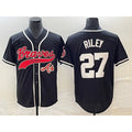 Atlanta Braves #27 Austin Riley Black Cool Base Stitched Baseball Jersey