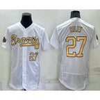 Atlanta Braves #27 Austin Riley Number White 2022 All Star Stitched Flex Baseball Jersey