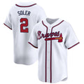 Atlanta Braves #2 Jorge Soler White 2024 Home Limited Stitched Baseball Jersey