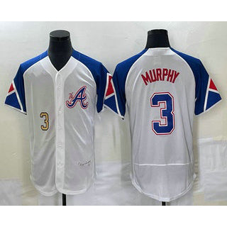 Atlanta Braves #3 Dale Murphy Number White 2023 City Connect Flex Base Stitched Baseball Jersey