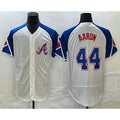 Atlanta Braves #44 Hank Aaron White 2023 City Connect Flex Base Stitched Baseball Jersey
