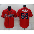 Atlanta Braves #54 Max Fried Red Stitched Cool Baseball Jersey