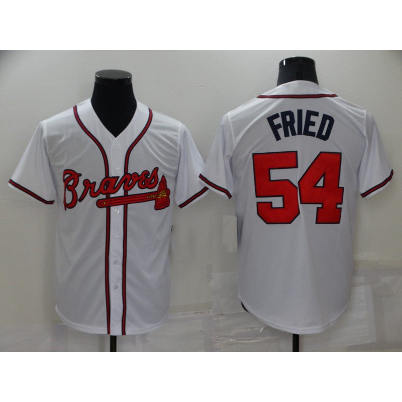 Atlanta Braves #54 Max Fried White Stitched Cool Baseball Jersey