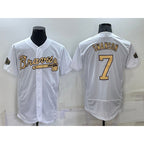 Atlanta Braves #7 Dansby Swanson White 2022 All Star Stitched Flex Baseball Jersey