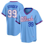 Atlanta Braves #99 Spencer Strider Powder Blue 2026 City Connect Stadium Baseball Jersey
