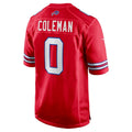 B.Bills #0 Keon Coleman Red Alternate Game Jersey