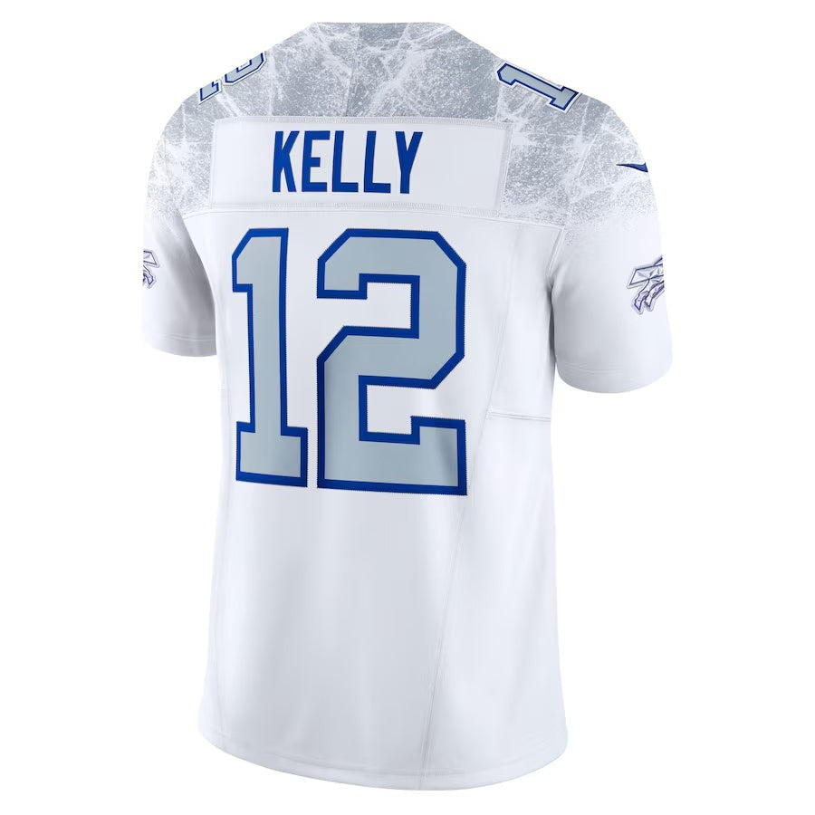B.Bills #12 Jim Kelly 2025 Rivalries Collection Retired Player Limited Jersey - White
