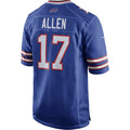 B.Bills #17 Josh Allen Royal Team Game Player Stitched Football American Jersey